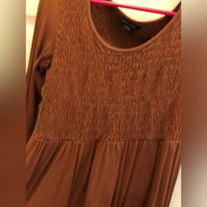 American Eagle Burnt Orange Long Sleeve Top